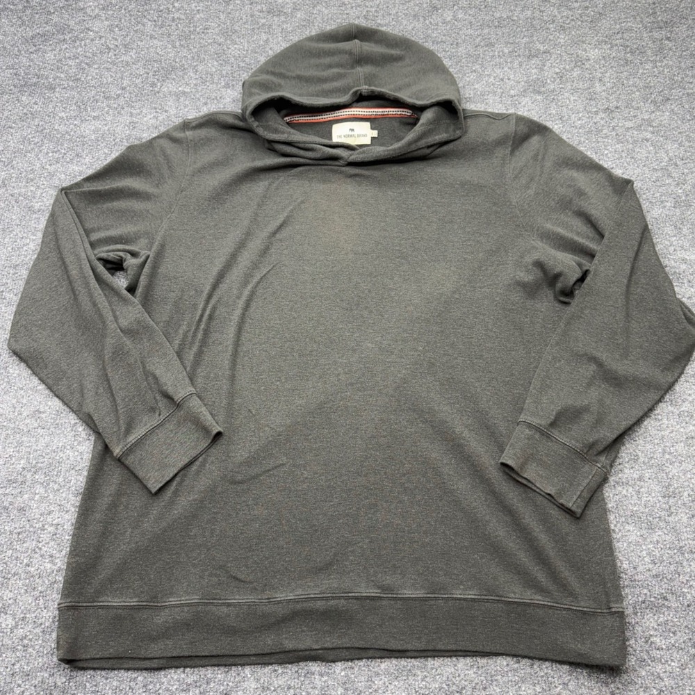 The Normal Brand Puremeso Essential Hoodie Mens XXL Greenish Grey Pullover